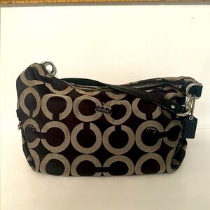COACH 14337 Madison Opt Art Jacquard Leather Shoulder Bag Handbag Satchel Hobo